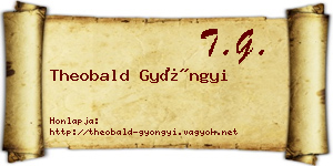Theobald Gyöngyi névjegykártya